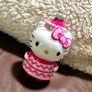 HALLMARK HELLO KITTY CHRISTMAS ORNAMENT Decoupage Holiday Sanrio Shatterproof
